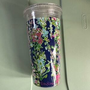 Lilly Pulitzer Navy Floral Tumbler